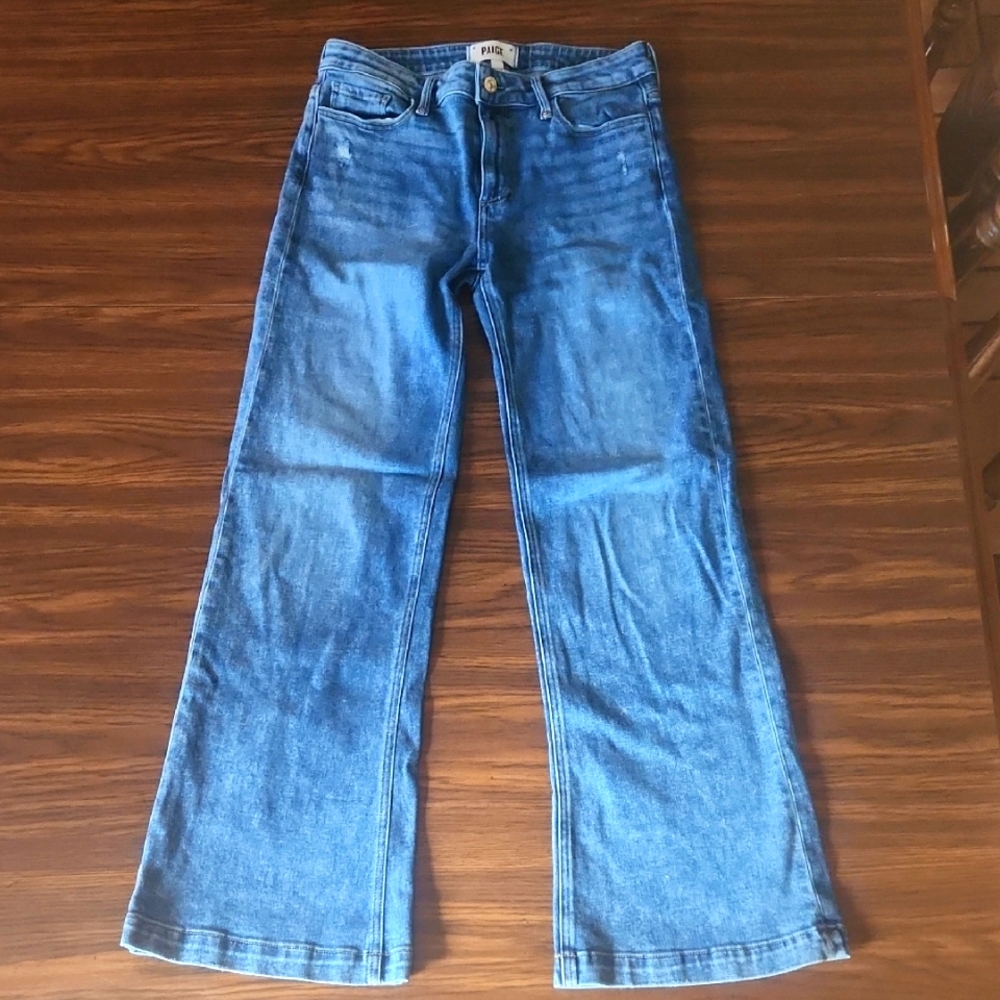 Paige Petite USA Wide Leg  Blue Jeans Size 27